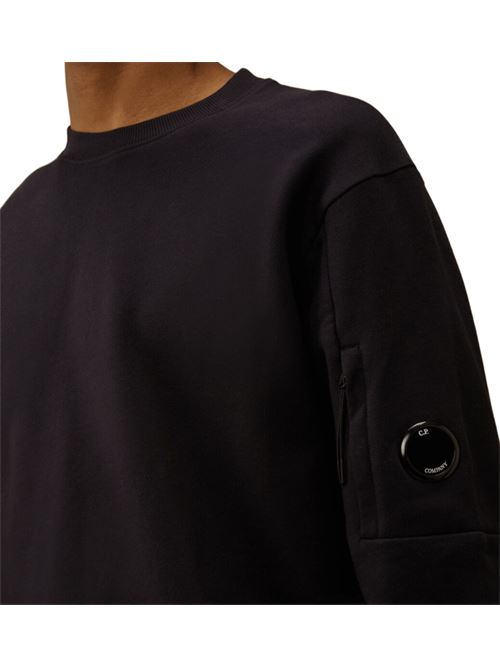 Felpa da uomoin puro cotone, girocollo, colore total eclipse C.P. COMPANY | SS713A5086W888